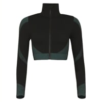 GEMA CROP LS sports jacket black/green