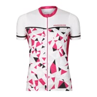 RIPRESSA women's fullzip cycling jersey white/raspberry