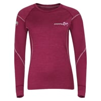 MW NDRZ womens merino long sleeve T-shirt plum melange