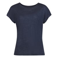 PAPAROA Merino-Kurzarmshirt für Damen dk.blau melange