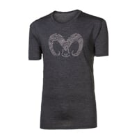 HRUTUR "RAM" short sleeve merino T-shirt grey melange