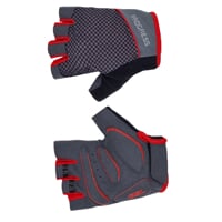 SOLAR MITTS fingerless cycling mittens black/red