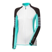 NORA ladies short zip jacket black/white/mint