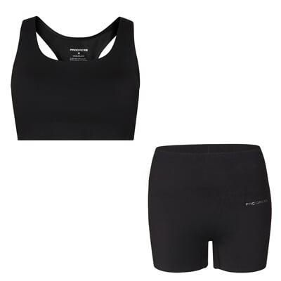 Set ZORA BRA + MINISHORTS černá