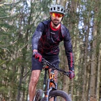 ARMAGEDON GLOVES cyklistické rukavice čierna/červená