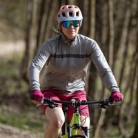 AROSA dámsky zateplený cyklistický dres strieborná
