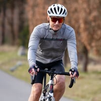 DAVOS pánsky zateplený cyklistický dres strieborná