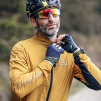 DRAFTIN pánska cyklistická vetrovka piesková/čierna