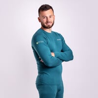 E NDR pánske tričko s dlhým rukávom zelená