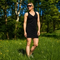 EMILY ámske športové šaty s bambusom čierna