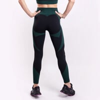GEMA LEGGINS fitness seamless legíny čierna/zelená