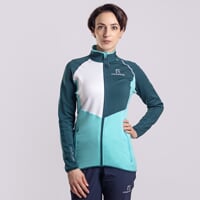 GLACIERA dámska funkčná mikina zelená/biela/mint