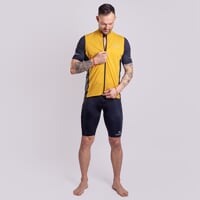 GRAVEL pánsky cyklistický dres piesková/čierna