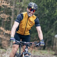 GRAVEL pánsky cyklistický dres piesková/čierna