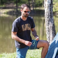 HRUTUR "RAM" pánske merino tričko sivý melír