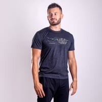 HRUTUR "YAK" pánske merino tričko sivý melír