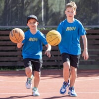 JUNIOR BASKETBALL detské športové topánky biela/modrá/tyrkys