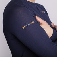 MA NDR 125 pánske merino tričko s dlhým rukávom čierno-modrá