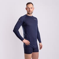 MA NDR 125 pánske merino tričko s dlhým rukávom čierno-modrá