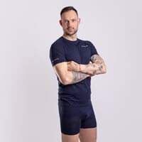 MA NKR 125 pánske merino tričko s krátkym rukávom čierno-modrá