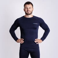 MT TDR 250 pánske merino tričko s dlhým rukávom čierno-modrá