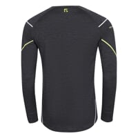 MW NDR 170 pánské merino triko s dlouhým rukávem čIerný melír