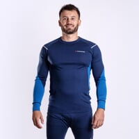 MW NDR 170 pánské merino triko s dlouhým rukávem čIerný melír