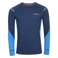 MW NDR 170 pánské merino triko s dlouhým rukávem čIerný melír