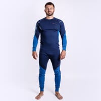 MW SDN 170 pánské dlouhé merino spodky čierný melír