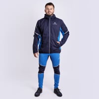 PRODIGY MAN pánské zimní elastické kalhoty černo-modrá/modrá