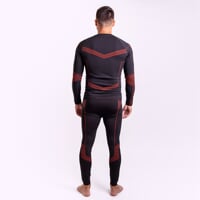 SEAMLESS-BAMBOO SET MEN súprava pánskej termobielizne čierna/oranž
