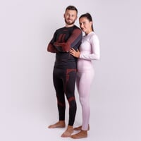 SEAMLESS-BAMBOO SET MEN súprava pánskej termobielizne čierna/oranž