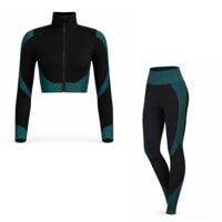 Set GEMA  CROP + GEMA LEGGINS čierna