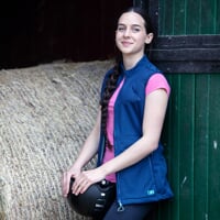 SHAGGA LADY dámska hybridná jazdecká vesta tm.modrá