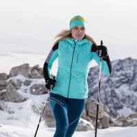 SNOWCAT dámské zimní elastické kalhoty tm.modrá