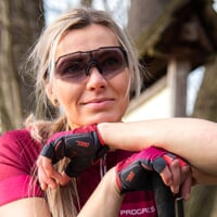SOLARIA MITTS cyklistické rukavice bez prstov bordó/ružová