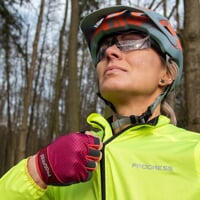 SOLARIA MITTS cyklistické rukavice bez prstov bordó/ružová