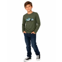 STIG "ICELAND" detské merino tričko khaki melír