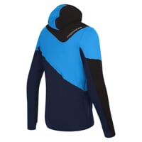 TERRITORY HOODY pánska celoprepínací mikina čierna/sv.modrá/tm.modrá