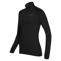 TISPA ZIP MERINO dámská funkční sportovní mikina černá