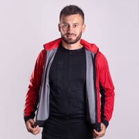 TONALE pánská bunda na kolo červená/černá