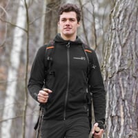 TOREZ HOODY MERINO pánská funkční mikina s kapucí černá