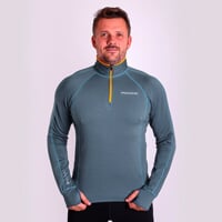 TS TOREZ ZIP pánska funkčná mikina modrošedá/kari