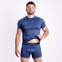 TX SKN 2-PACK set pánskych merino boxeriek  čierna + tm.modrá