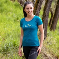 VINKA "MOUNTAINS" dámske merino tričko zelený melír
