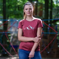 VINKA "MOUNTAINS" dámske merino tričko ostružinová