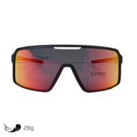 VISION RED-R BLK/GRY športové okuliare čierná mat./sivá