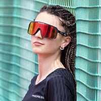 VISION RED-R BLK/GRY športové okuliare čierná mat./sivá