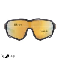 VORTEX GLD-R BLK sportovní sluneční brýle černá lesk
