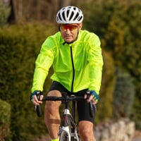 WINDY BIKE lehká cyklistická větrovka neon žlutá